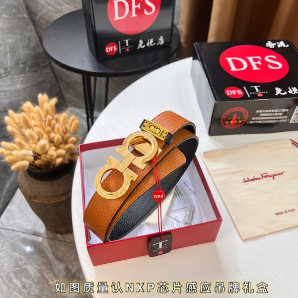 Streetwear Belt Ferragamo 321372 size:3.5cm