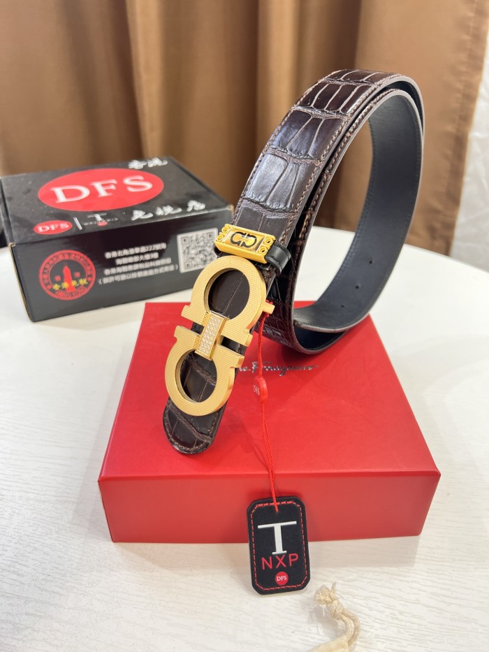 Streetwear Belt Ferragamo 321597 size:3.5cm