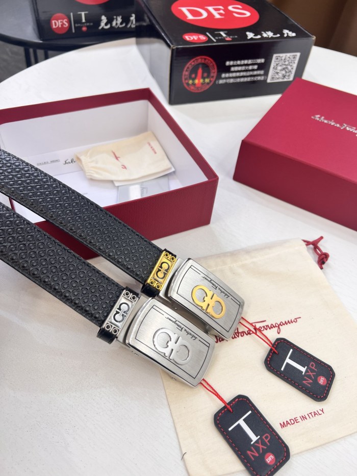 Streetwear Belt Ferragamo 321547 size:3.5cm