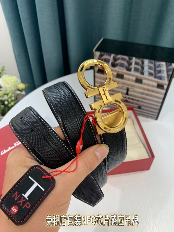 Streetwear Belt Ferragamo 321131 size:3.5cm