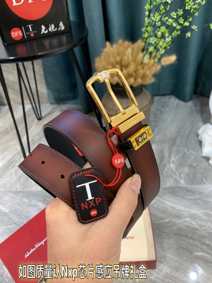 Streetwear Belt Ferragamo 321081 size:3.5cm