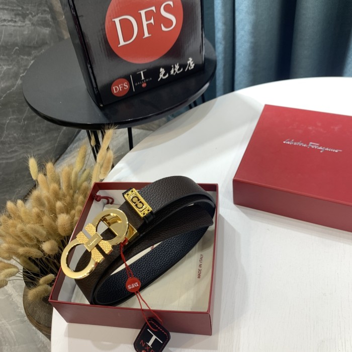 Streetwear Belt Ferragamo 320964 size:3.5cm