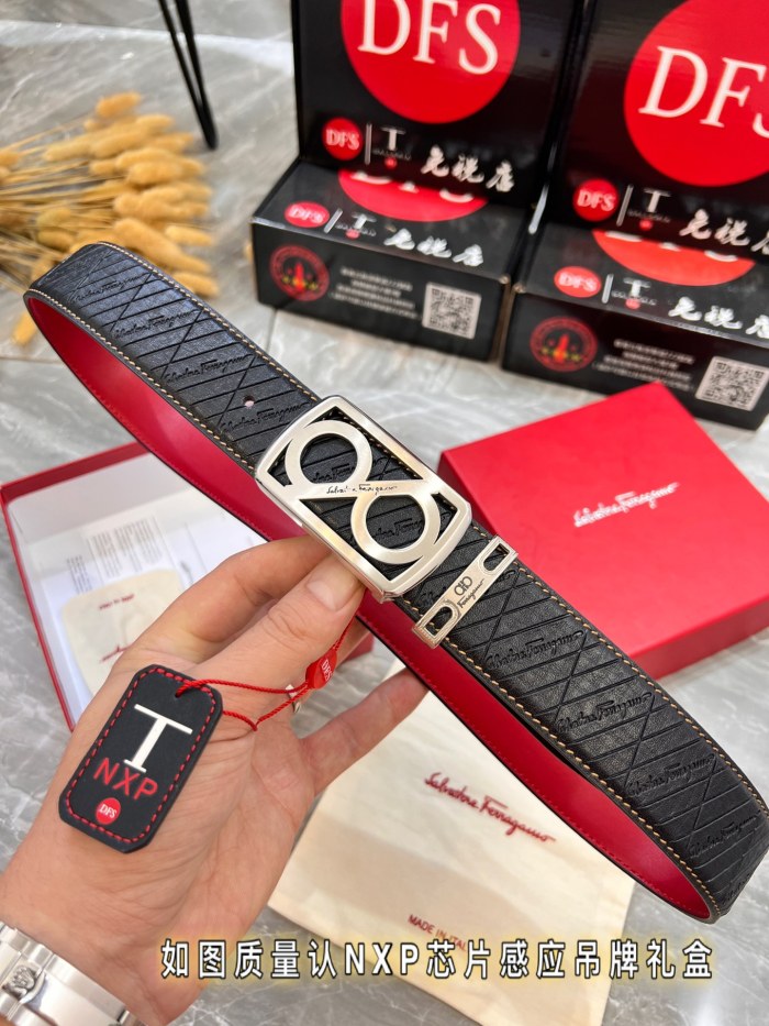 Streetwear Belt Ferragamo 321015 size:3.5cm