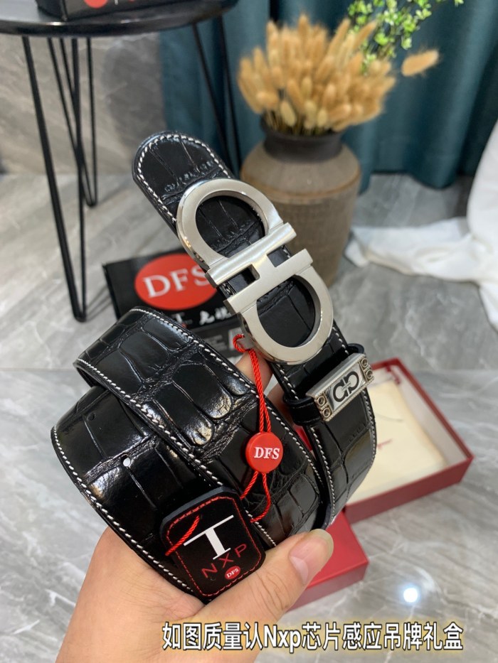 Streetwear Belt Ferragamo 321038 size:3.5cm