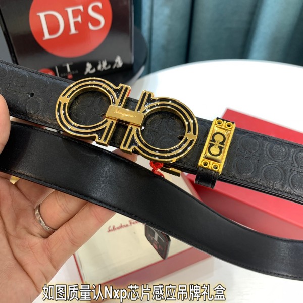 Streetwear Belt Ferragamo 320937 size:3.5cm