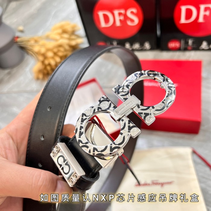 Streetwear Belt Ferragamo 321034 size:3.5cm