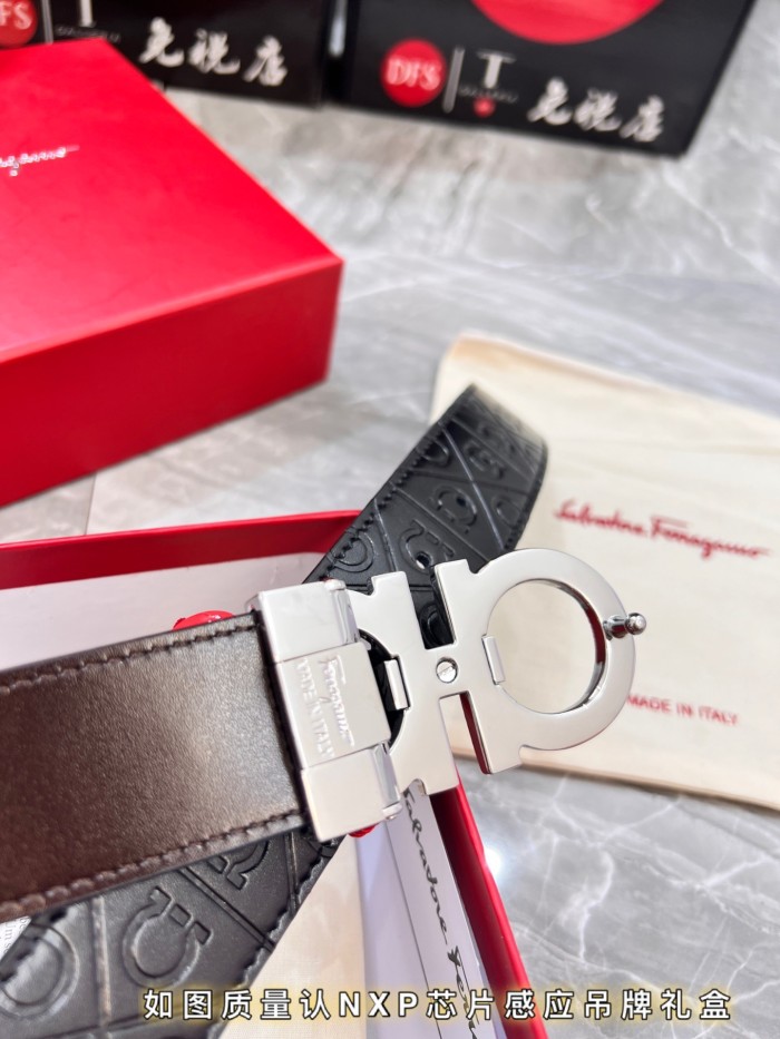 Streetwear Belt Ferragamo 321025 size:3.5cm