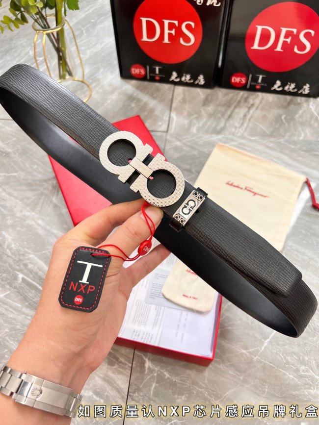 Streetwear Belt Ferragamo 320835 size:3.5cm