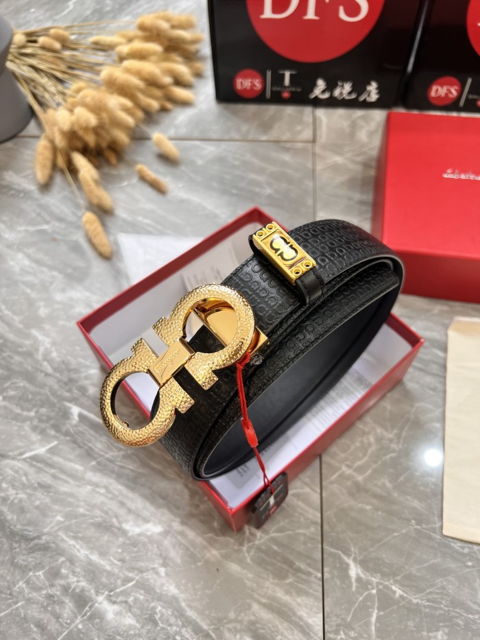 Streetwear Belt Ferragamo 320807 size:3.5cm