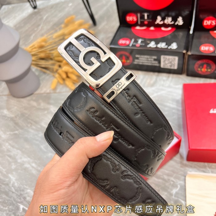 Streetwear Belt Ferragamo 320763 size:3.5cm