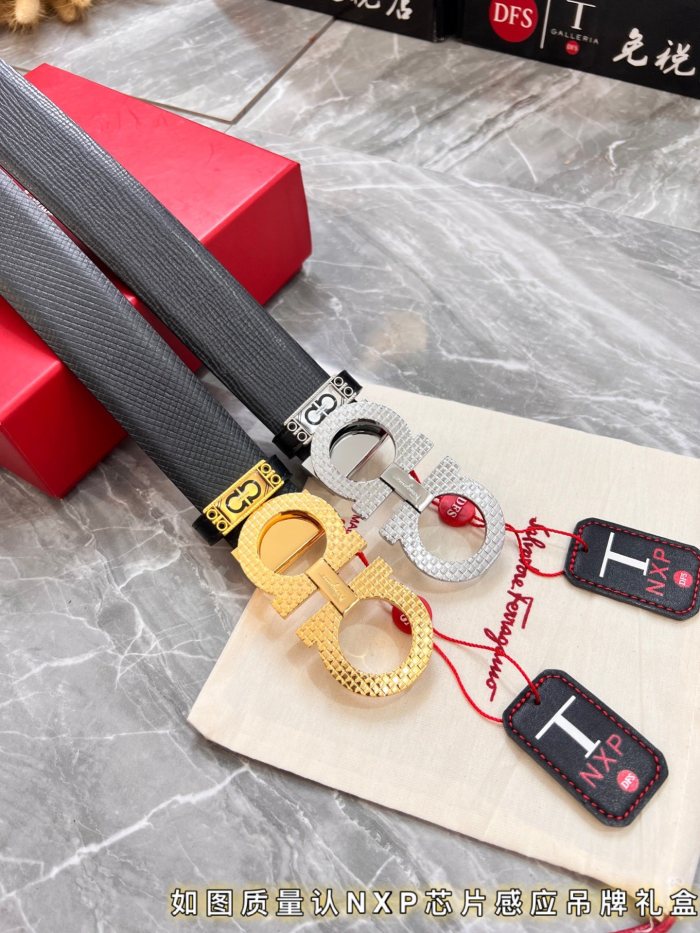 Streetwear Belt Ferragamo 320834 size:3.5cm