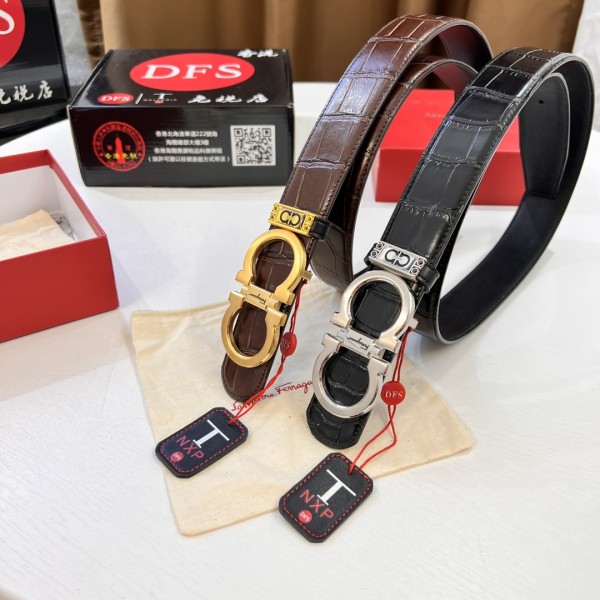 Streetwear Belt Ferragamo 320433 size:3.5cm