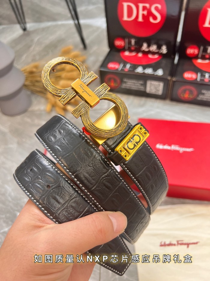 Streetwear Belt Ferragamo 320803 size:3.5cm