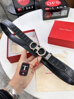 Streetwear Belt Ferragamo 320634 size:3.5cm