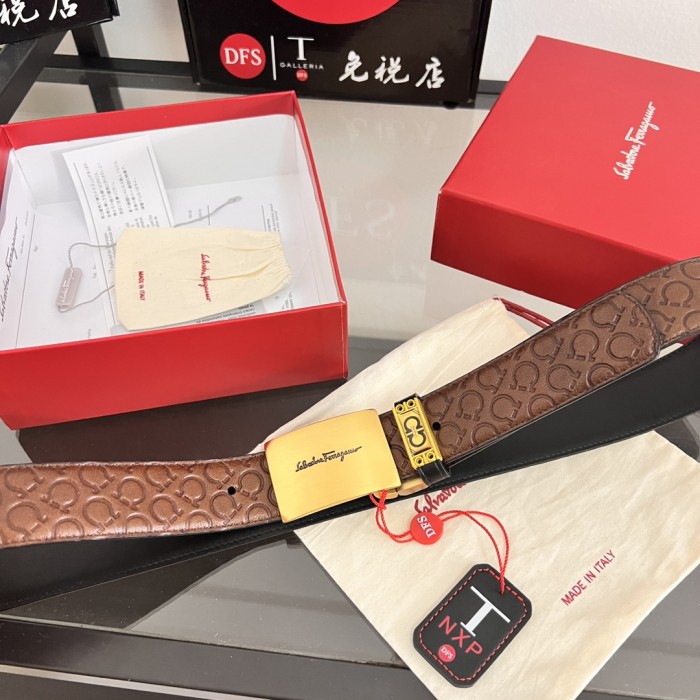 Streetwear Belt Ferragamo 320735 size:3.5cm