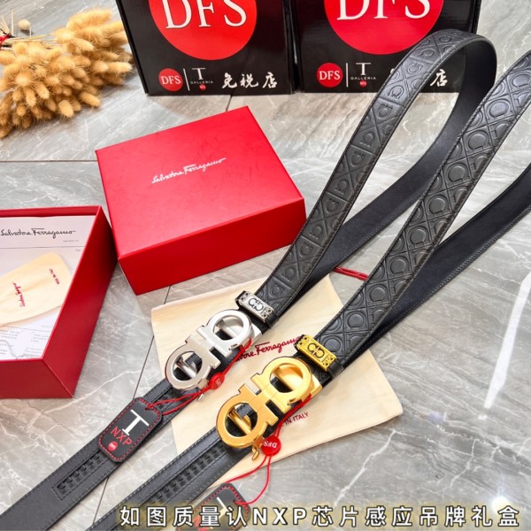 Streetwear Belt Ferragamo 320819 size:3.5cm