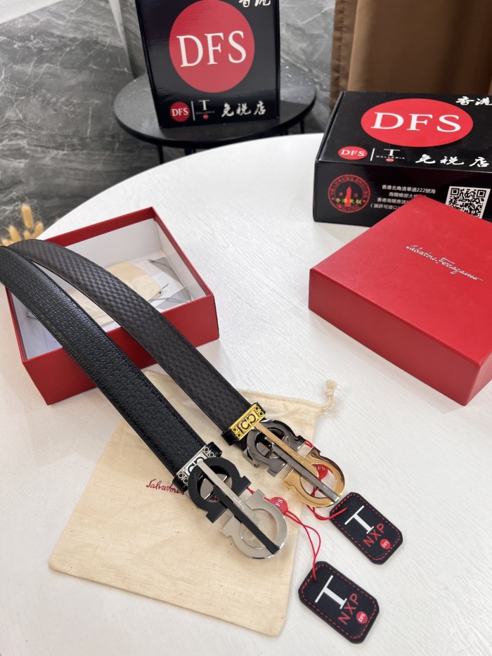 Streetwear Belt Ferragamo 320545 size:3.5cm