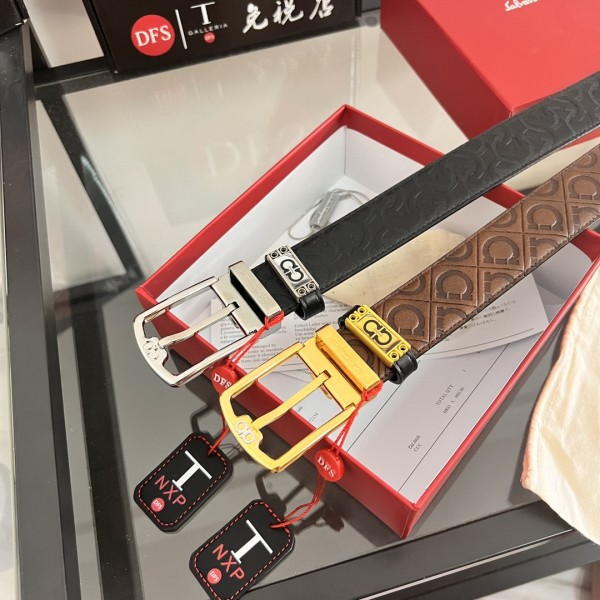 Streetwear Belt Ferragamo 320744 size:3.5cm