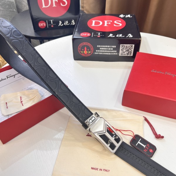 Streetwear Belt Ferragamo 320680 size:3.5cm