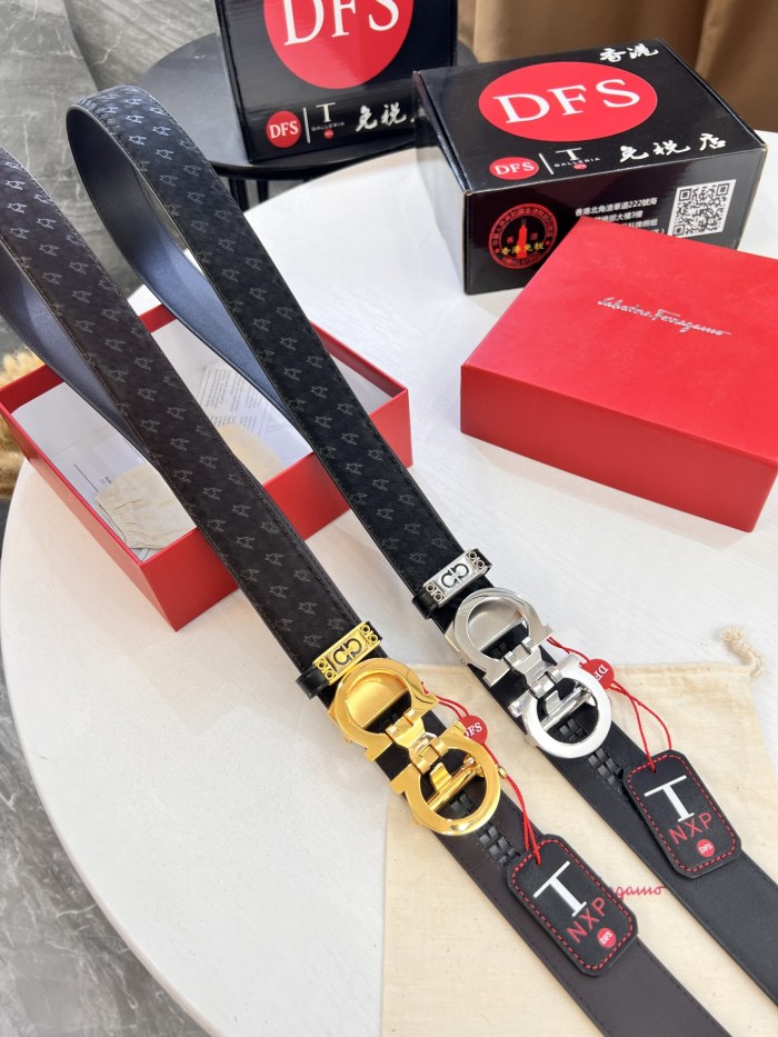 Streetwear Belt Ferragamo 320787 size:3.5cm