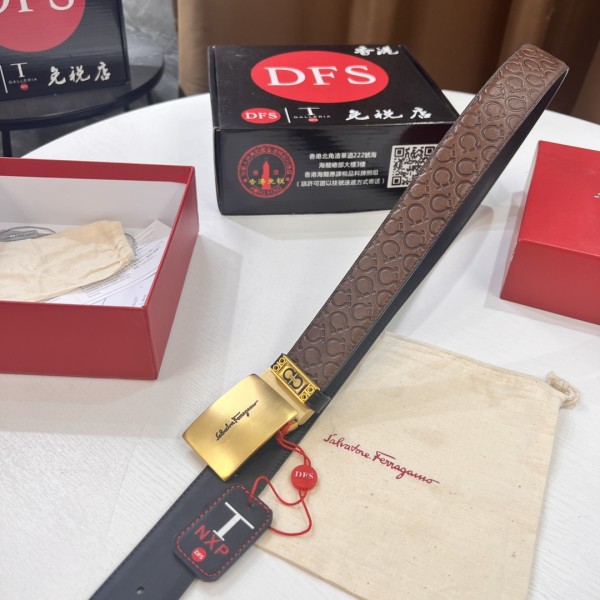 Streetwear Belt Ferragamo 320448 size:3.5cm