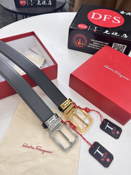 Streetwear Belt Ferragamo 320424 size:3.5cm