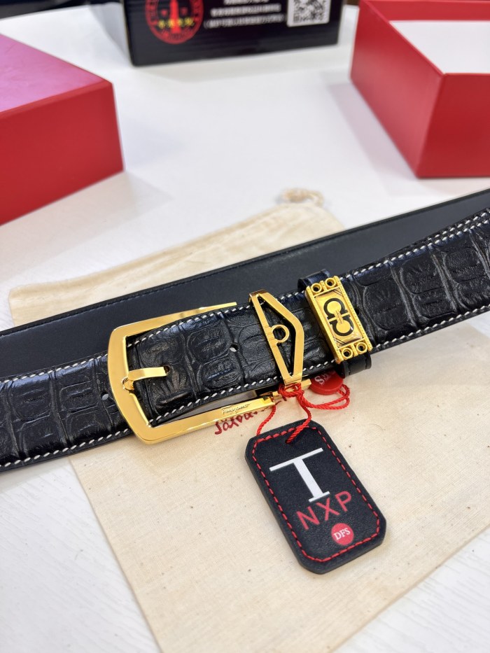 Streetwear Belt Ferragamo 320371 size:3.5cm