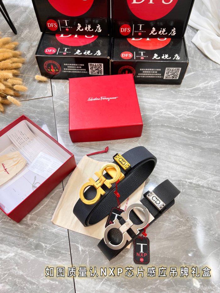 Streetwear Belt Ferragamo 320861 size:3.5cm