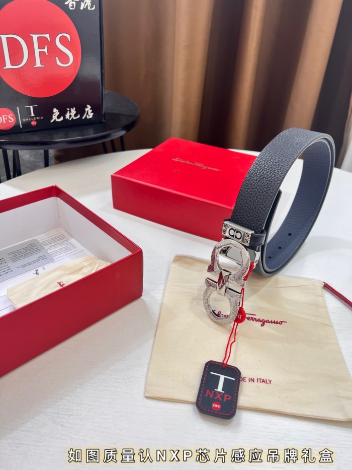 Streetwear Belt Ferragamo 320031 size:3.5cm