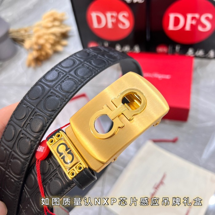 Streetwear Belt Ferragamo 320002 size:3.5cm