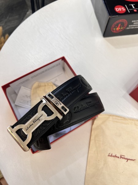Streetwear Belt Ferragamo 320357 size:3.5cm