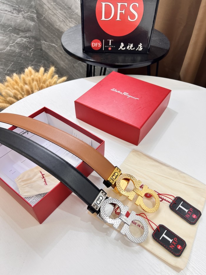 Streetwear Belt Ferragamo 320045 size:3.5cm