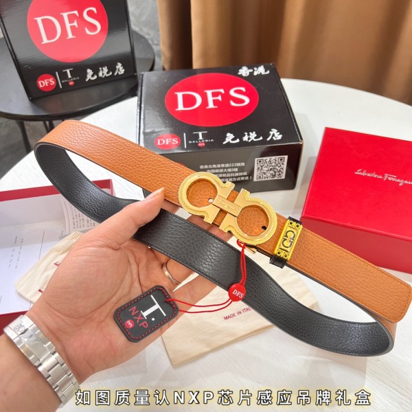 Streetwear Belt Ferragamo 320234 size:3.5cm