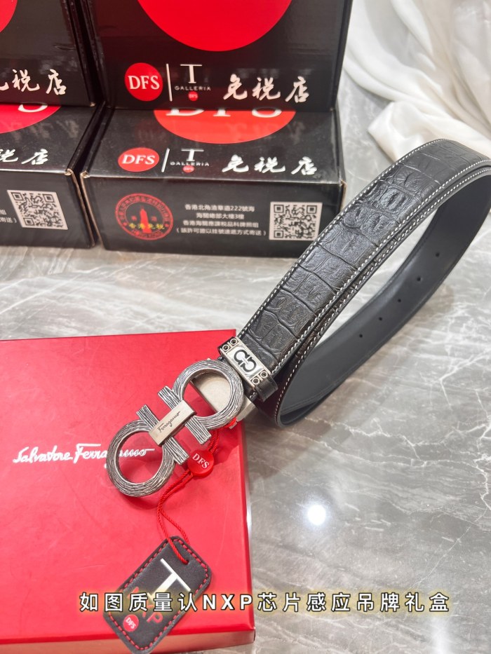 Streetwear Belt Ferragamo 319989 size:3.5cm