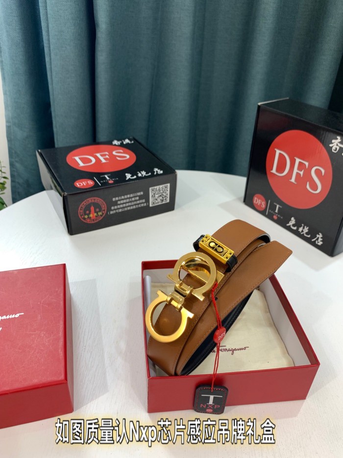 Streetwear Belt Ferragamo 320096 size:3.5cm