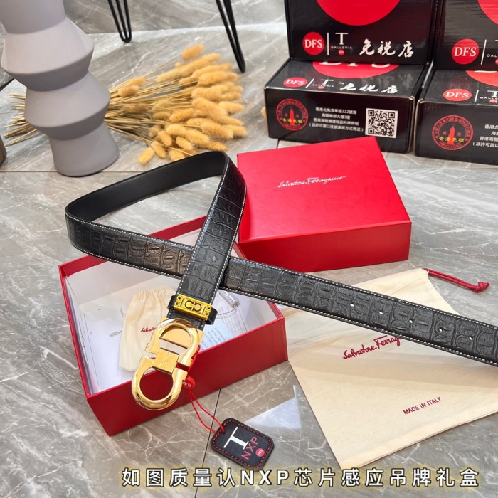 Streetwear Belt Ferragamo 320077 size:3.5cm