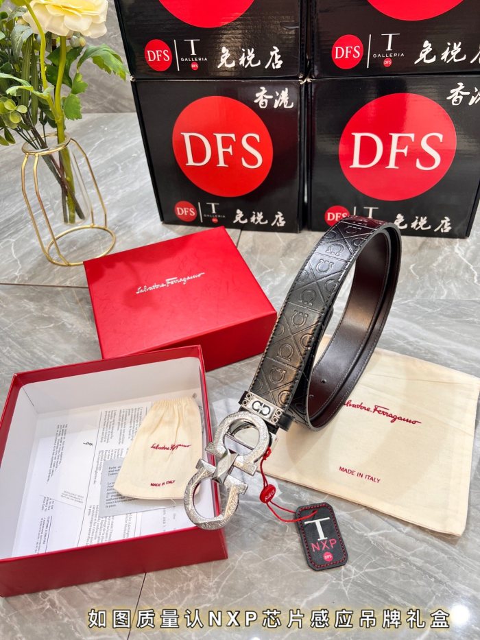 Streetwear Belt Ferragamo 319924 size:3.5cm