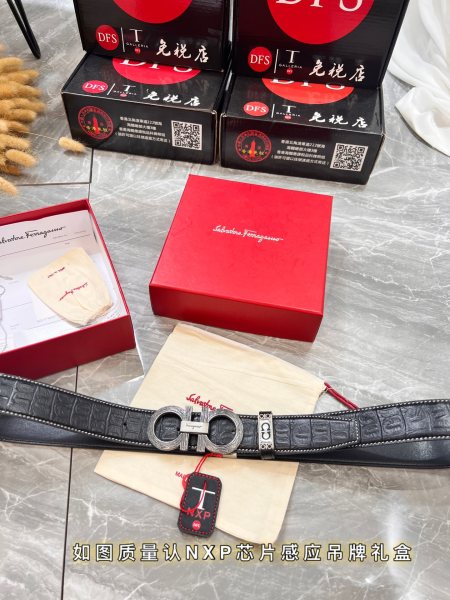 Streetwear Belt Ferragamo 319989 size:3.5cm