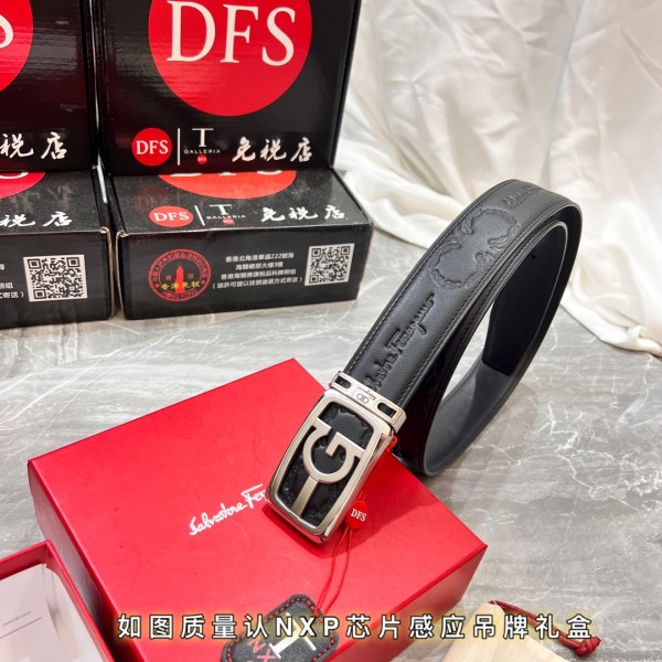 Streetwear Belt Ferragamo 320063 size:3.5cm