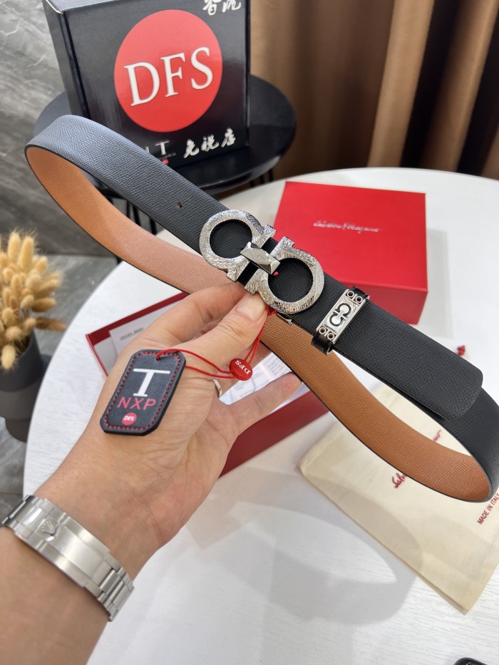 Streetwear Belt Ferragamo 320152 size:3.5cm