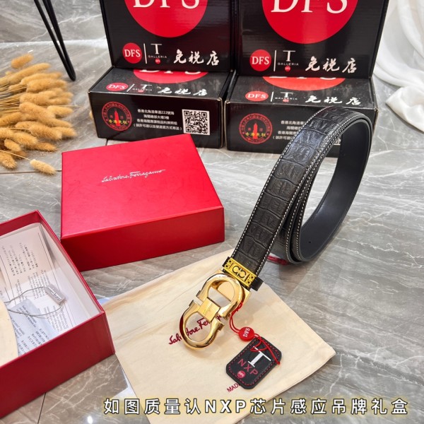 Streetwear Belt Ferragamo 320077 size:3.5cm