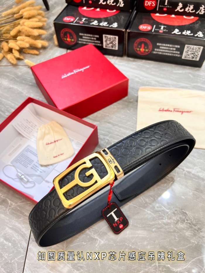Streetwear Belt Ferragamo 320020 size:3.5cm