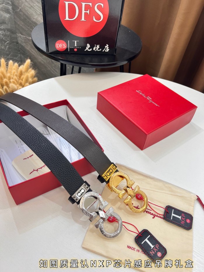 Streetwear Belt Ferragamo 320032 size:3.5cm