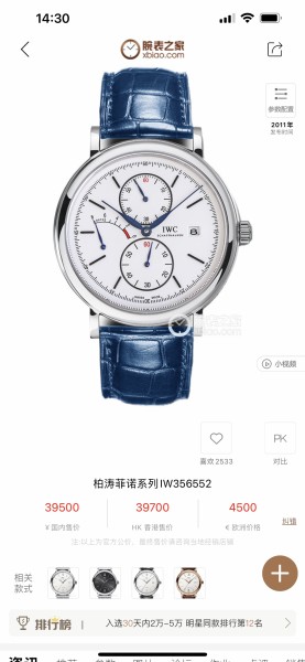 Watches IWS 322965 size:37*9.4 mm