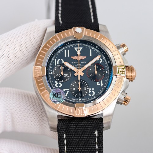 BREITLING Automatic Mechanical Movement 300m Waterproof Men's Watches Watch 45mm Black Dial Stainless Steel Case