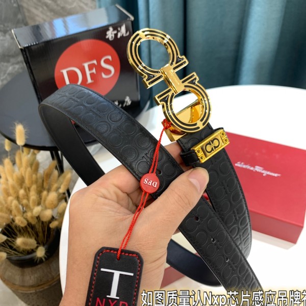 Streetwear Belt Ferragamo 319637 size:3.5cm