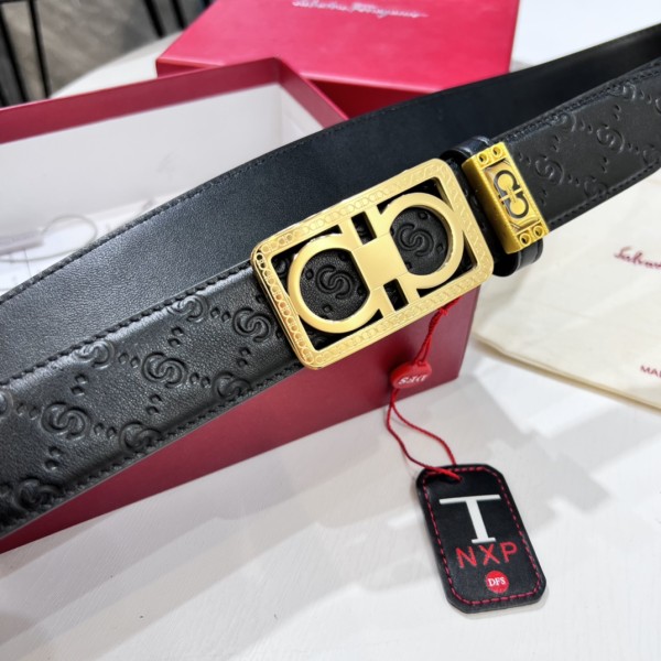 Streetwear Belt Ferragamo 319630 size:3.5cm