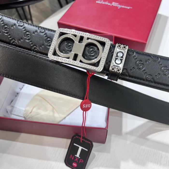 Streetwear Belt Ferragamo 319629 size:3.5cm