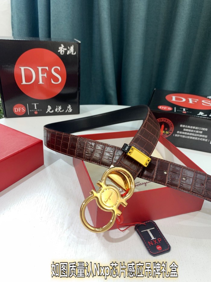 Streetwear Belt Ferragamo 319496 size:3.5cm