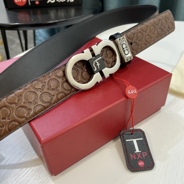 Streetwear Belt Ferragamo 319576 size:3.5cm
